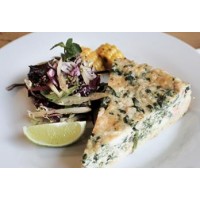 Киш с лососем